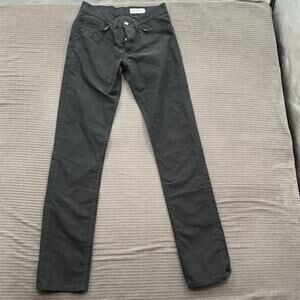 Gustin Jeans Men 30/33 Black Denim Slim Fit Straight Button Fly Designer.